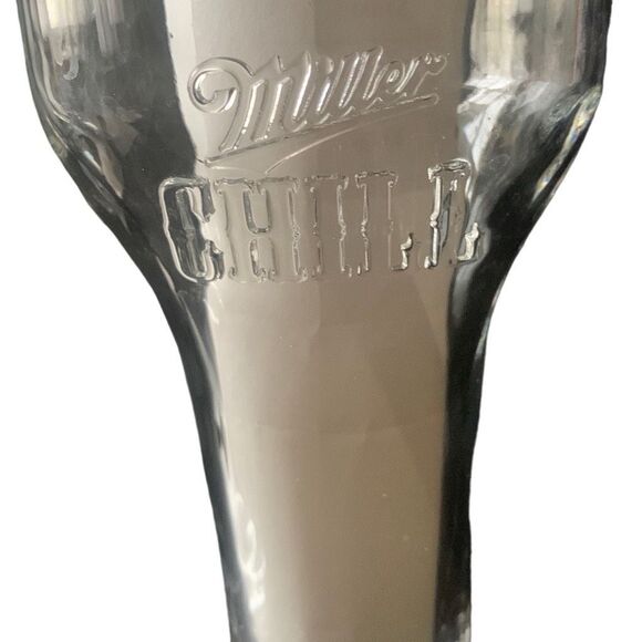 Vintage MILLER CHILL Lot of 2 Weighted Bottom Beer Pilsner Glass Stylish Charm - Picture 5 of 14